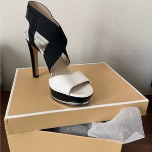 MICHAEL Michael Kors Two-Tone Black and White Heels